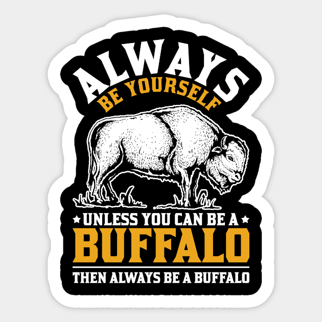 Buffalo Wildlife Animal Bison Sticker by shirtsyoulike